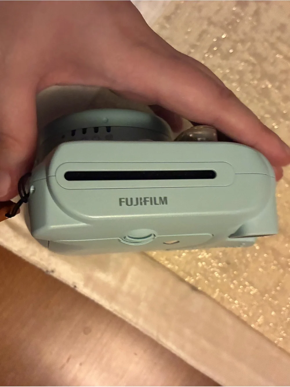 Instax mini 9 camera in light blue